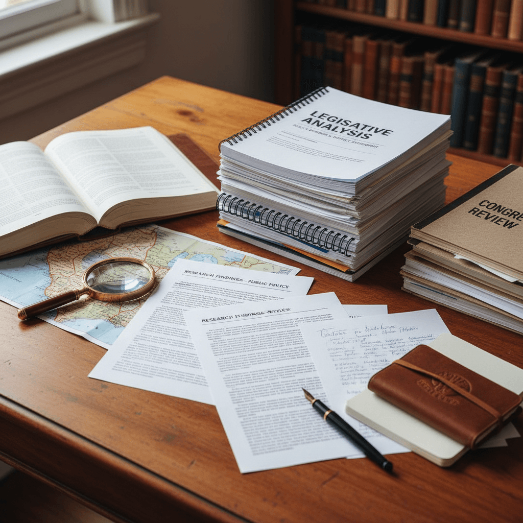 Structured legislative materials and bill summaries for lawmakers